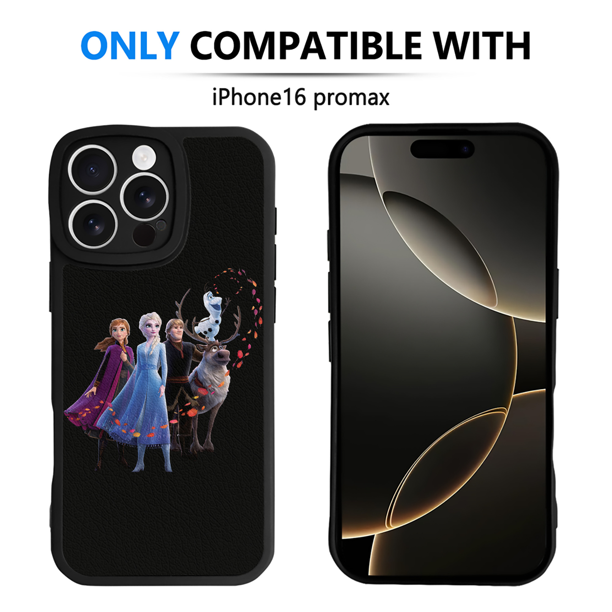 （画像用） アナと雪の女王 アンナ エルサ Frozen Anna Elsa 【iPhone 16シリーズ対応】シリコンスマホケース（レザー調） 材質：シリコン